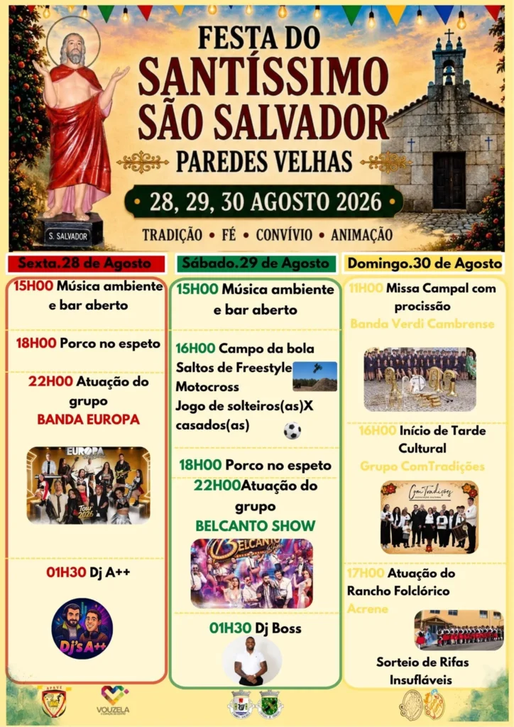 Festas de Paredes Velhas (Santíssimo São Salvador) 2026