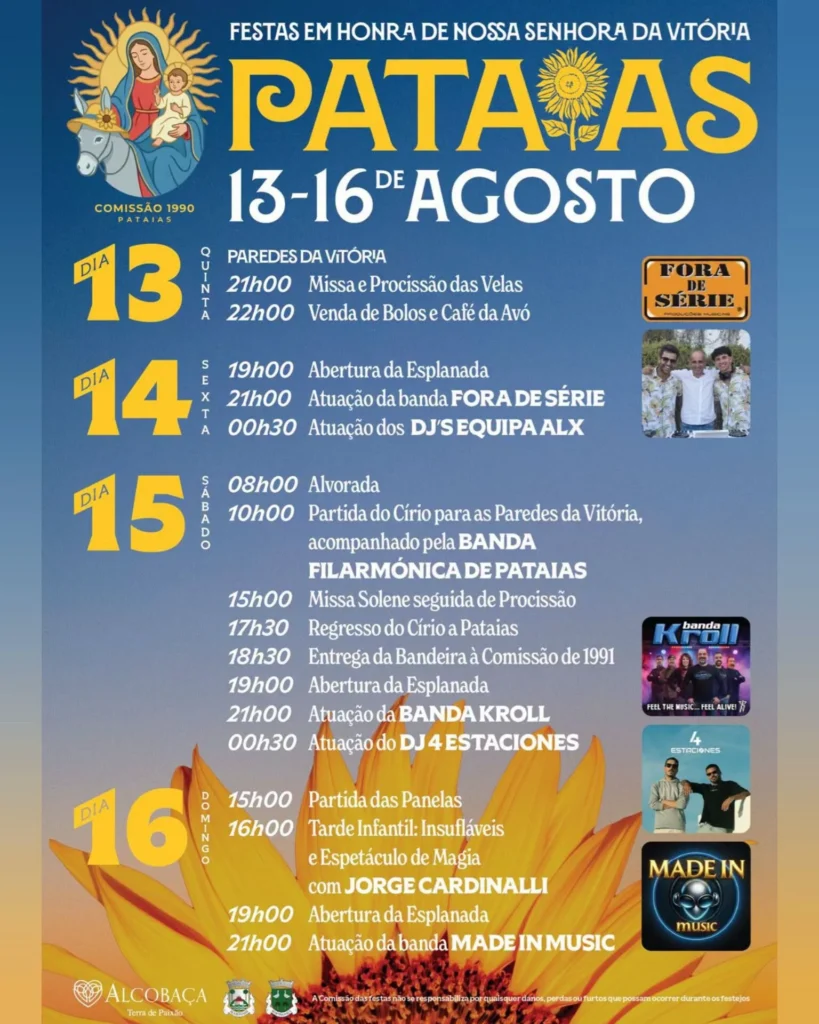 Festas de Pataias (Senhora da Vitória) 2026