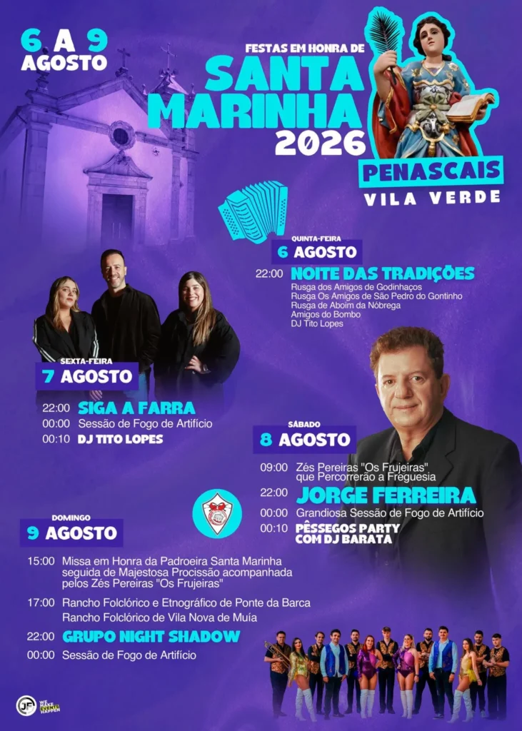 Festas de Penascais, Vila Verde (Santa Marinha) 2026