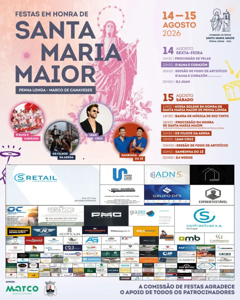 Festas de Penha Longa, Marco de Canaveses (Santa Maria Maior) 2026
