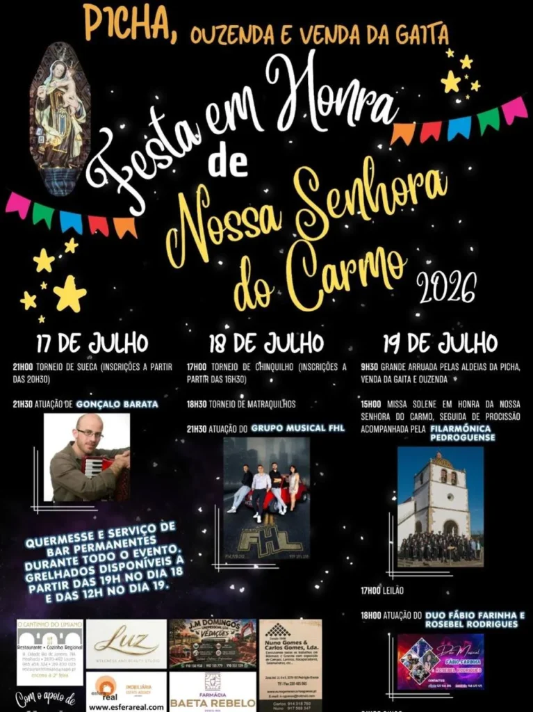 Festas de Picha (Senhora do Carmo) 2026