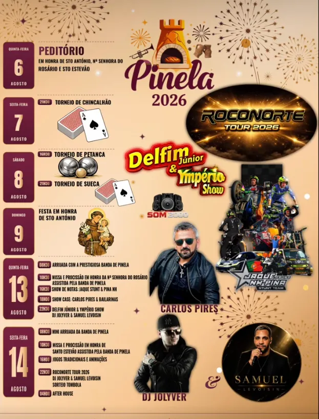 Festas de Pinela (Santo António) 2026