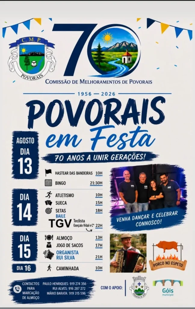 Festas de Povorais, Góis 2026