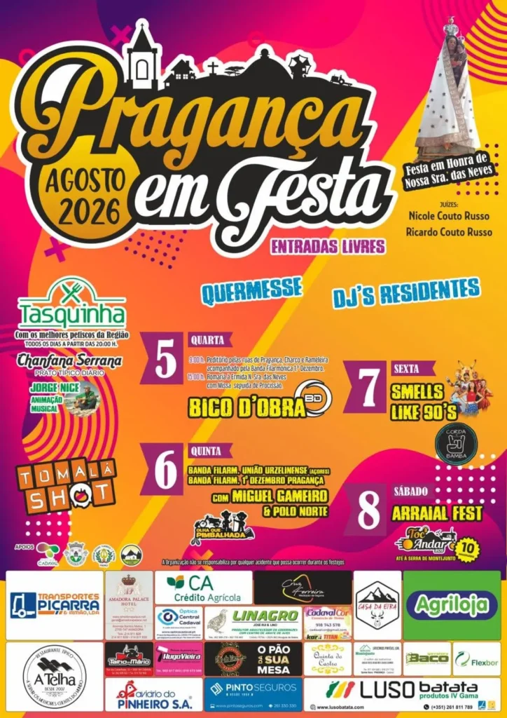 Festas de Pragança (Senhora das Neves) 2026