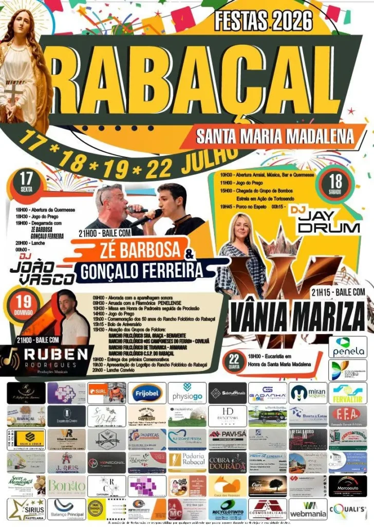 Festas de Rabaçal (Santa Maria Madalena) 2026