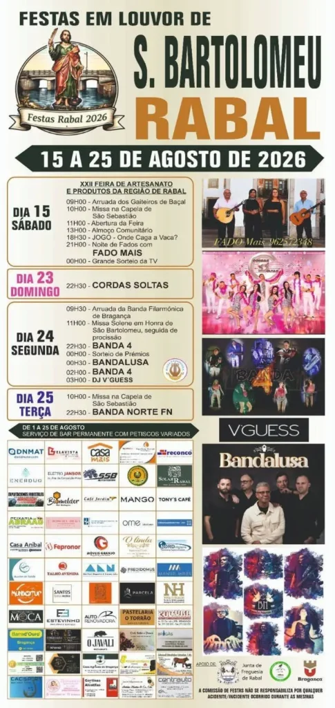 Festas de Rabal (São Bartolomeu) 2026