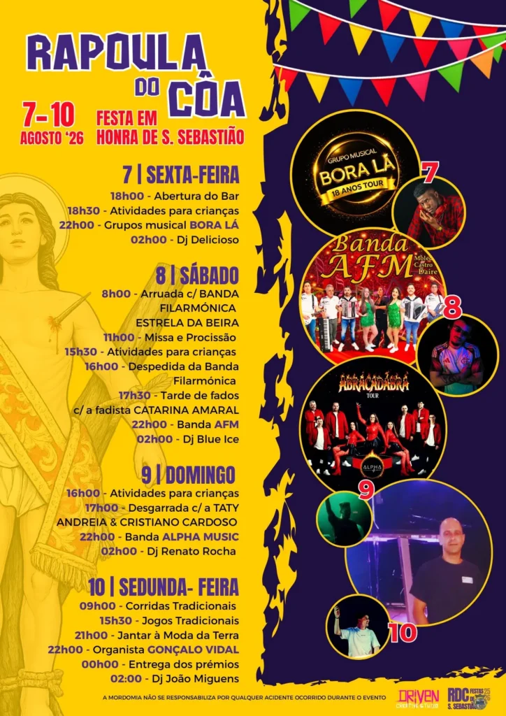 Festas de Rapoula do Côa (São Sebastiao) 2026