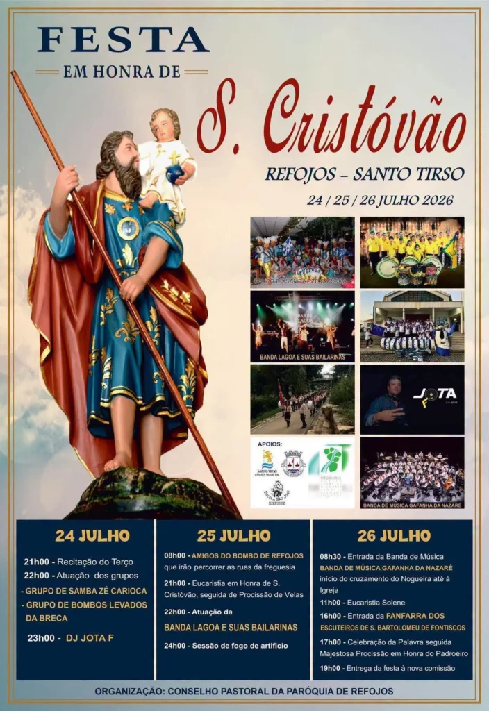Festas de Refojos, Santo Tirso (São Cristóvão) 2026