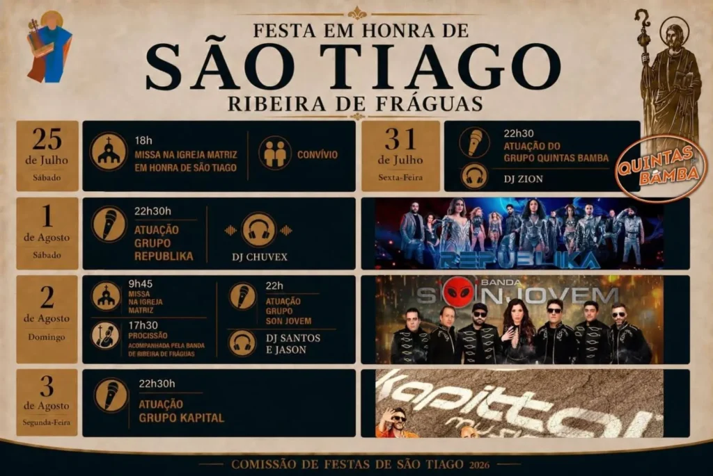 Festas de Ribeira de Fráguas (São Tiago) 2026