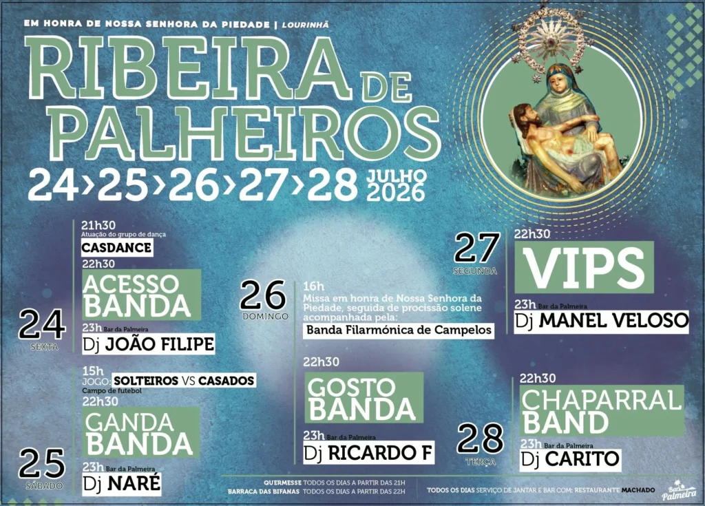 Festas de Ribeira de Palheiros (Senhora da Piedade) 2026