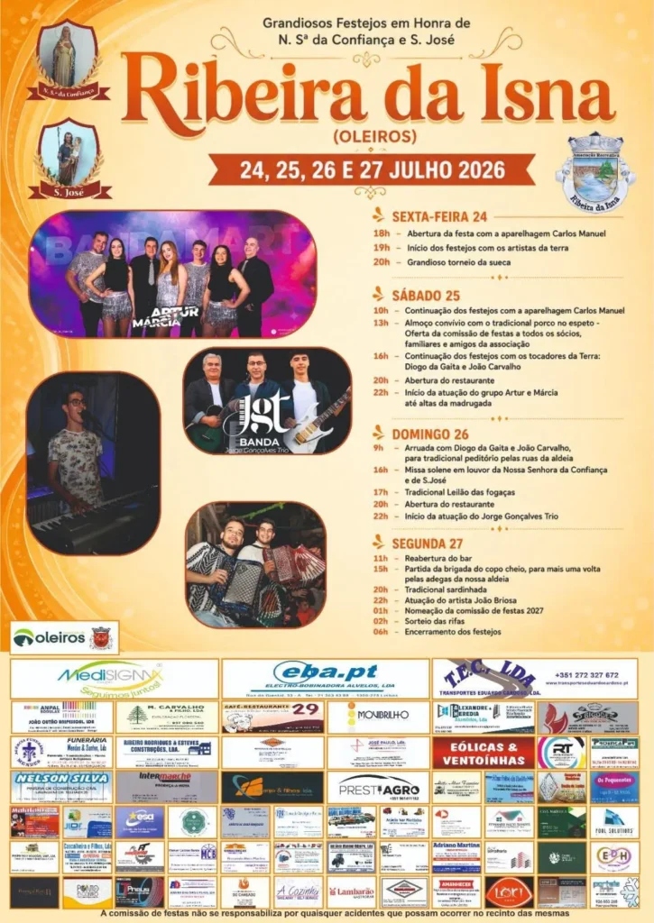 Festas de Ribeira da Isna (Santa da Confiança) 2026