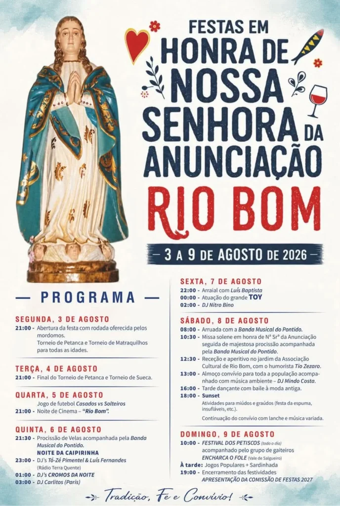 Festas de Rio Bom (Senhora da Anunciação) 2026