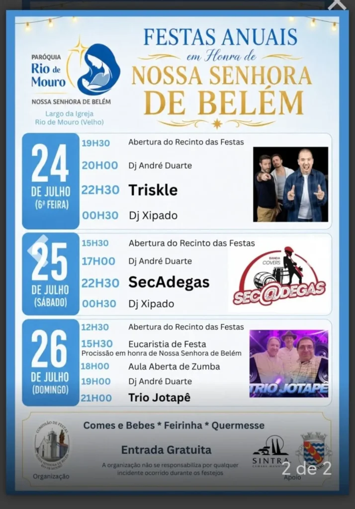 Festas de Rio de Mouro (Senhora de Belém) 2026