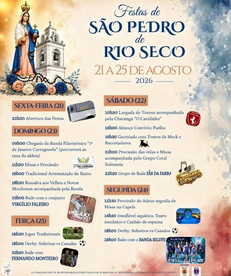 Festas de Rio Seco (São Pedro) 2026