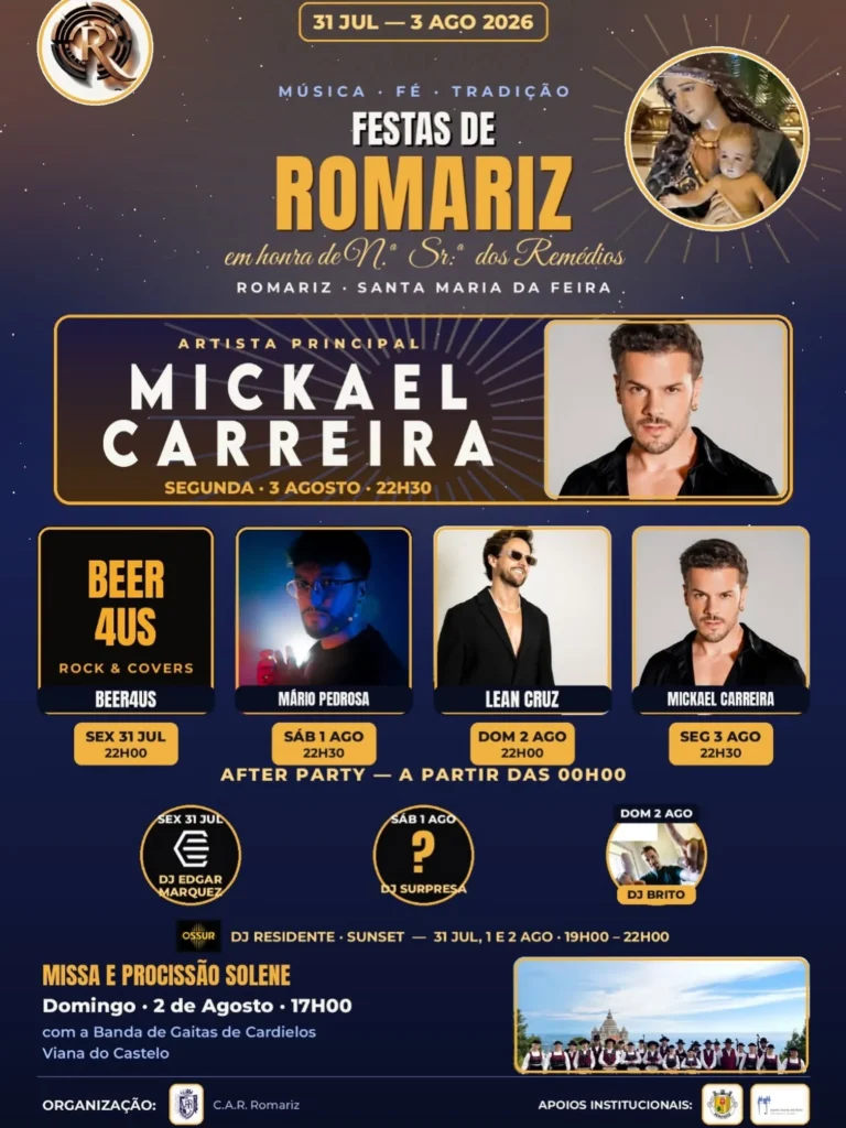 Festas de Romariz (Senhora dos Remédios) 2026