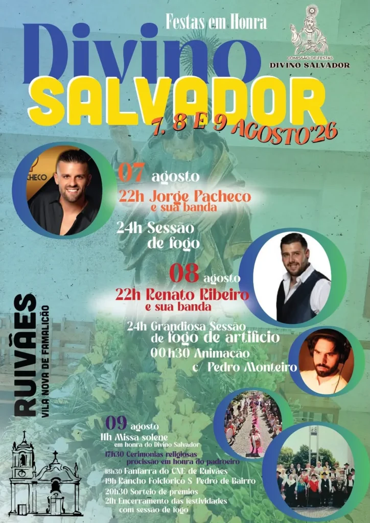 Festas de Ruivães, Vila Nova de Famalicão (Divino Salvador) 2026