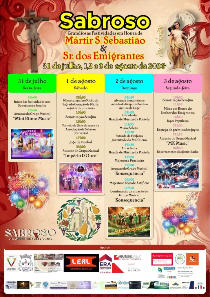 Festas de Sabroso (São Sebastião) 2026