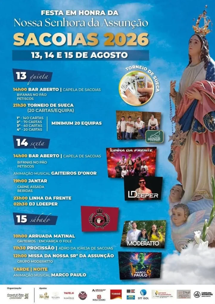 Festas de Sacoias (Senhora da Assunção) 2026