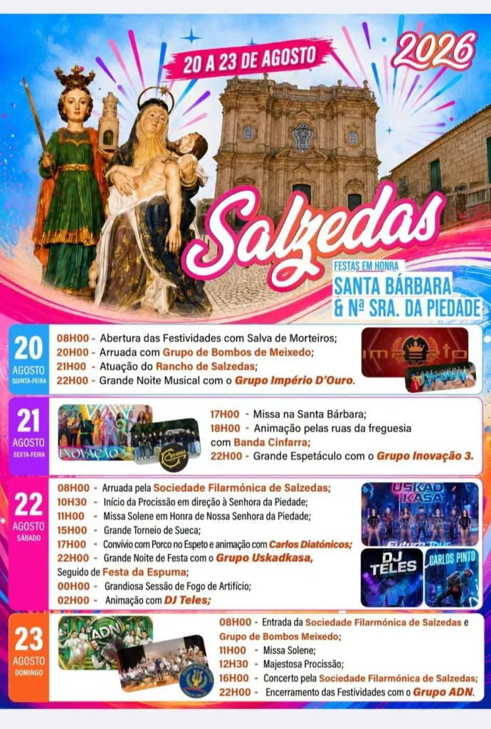 Festas de Salzedas (Santa Bárbara) 2026