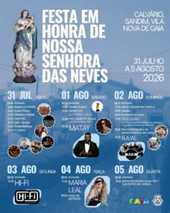 Festas de Sandim, Vila Nova de Gaia (Senhora das Neves) 2026