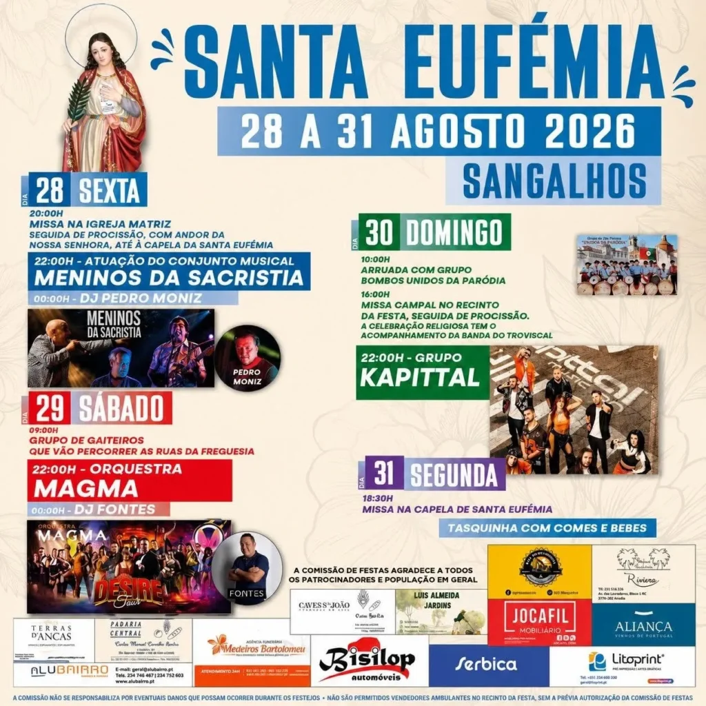 Festas de Sangalhos (Santa Eufémia) 2026