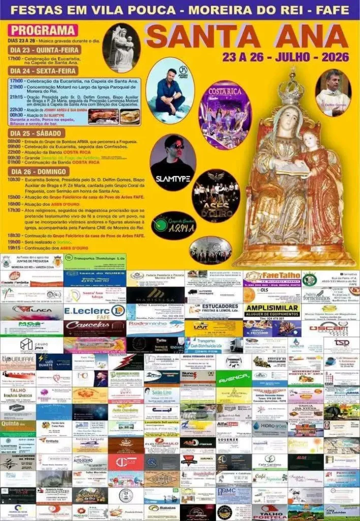 Festas de Moreira do Rei, Fafe (Santa Ana) 2026