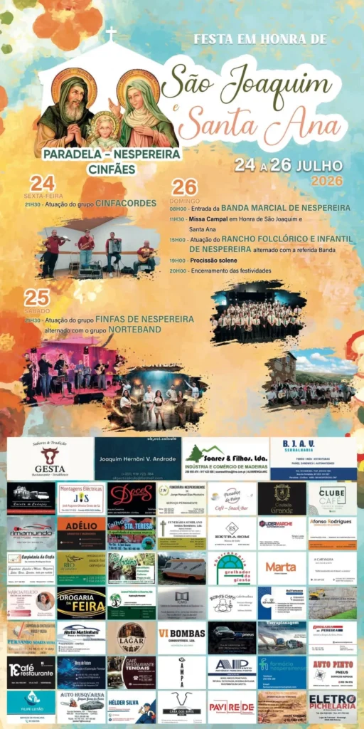 Festas de Paradela, Nespereira (São Joaquim) 2026