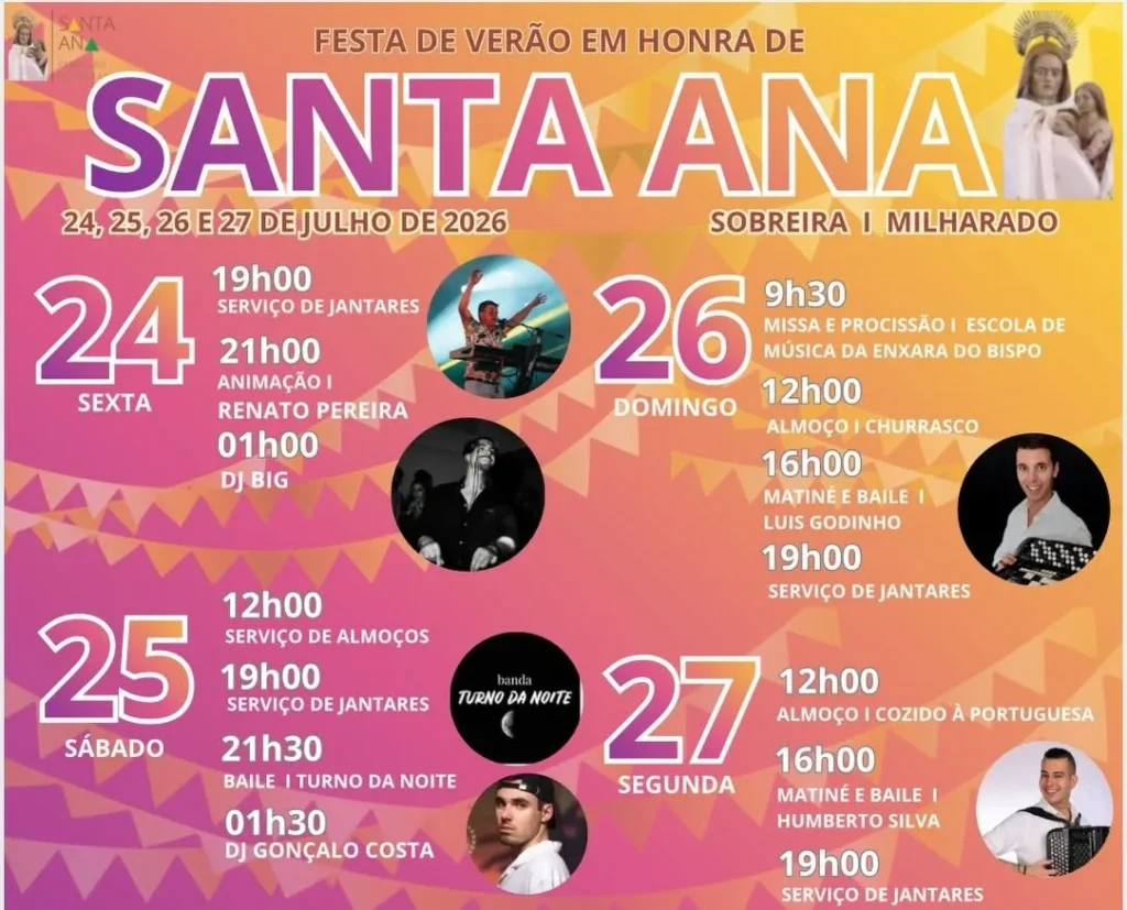 Festas de Sobreira, Mafra (Santa Ana) 2026