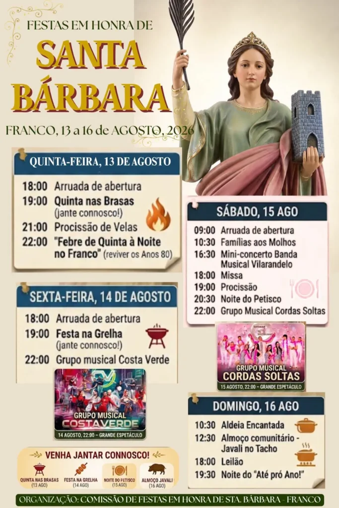 Festas de Franco (Santa Bárbara) 2026
