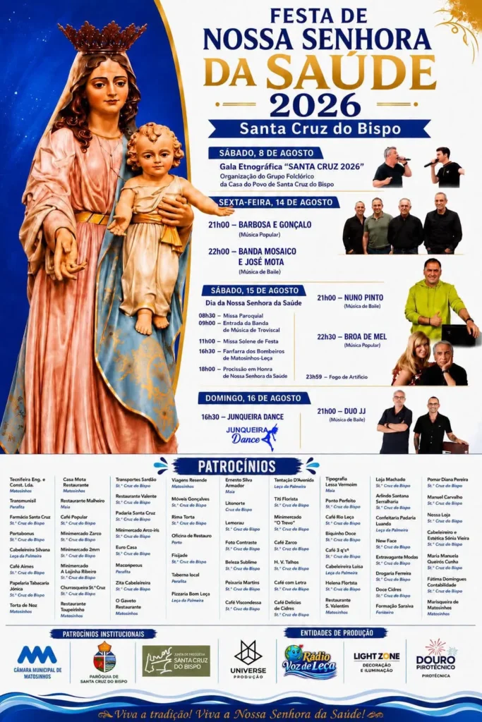 Festas de Santa Cruz do Bispo (Senhora da Saúde) 2026