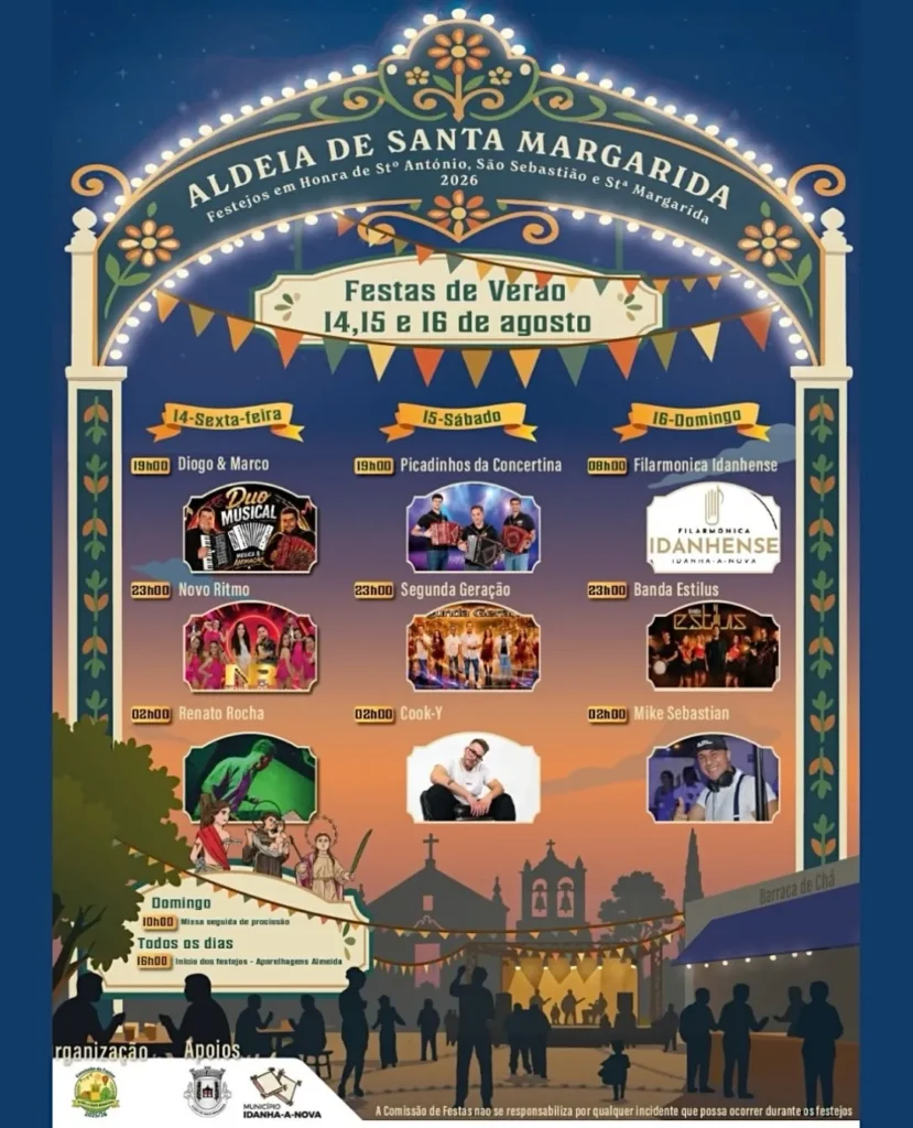 Festas de Santa Margarida, Idanha-a-Nova (Verão) 2026