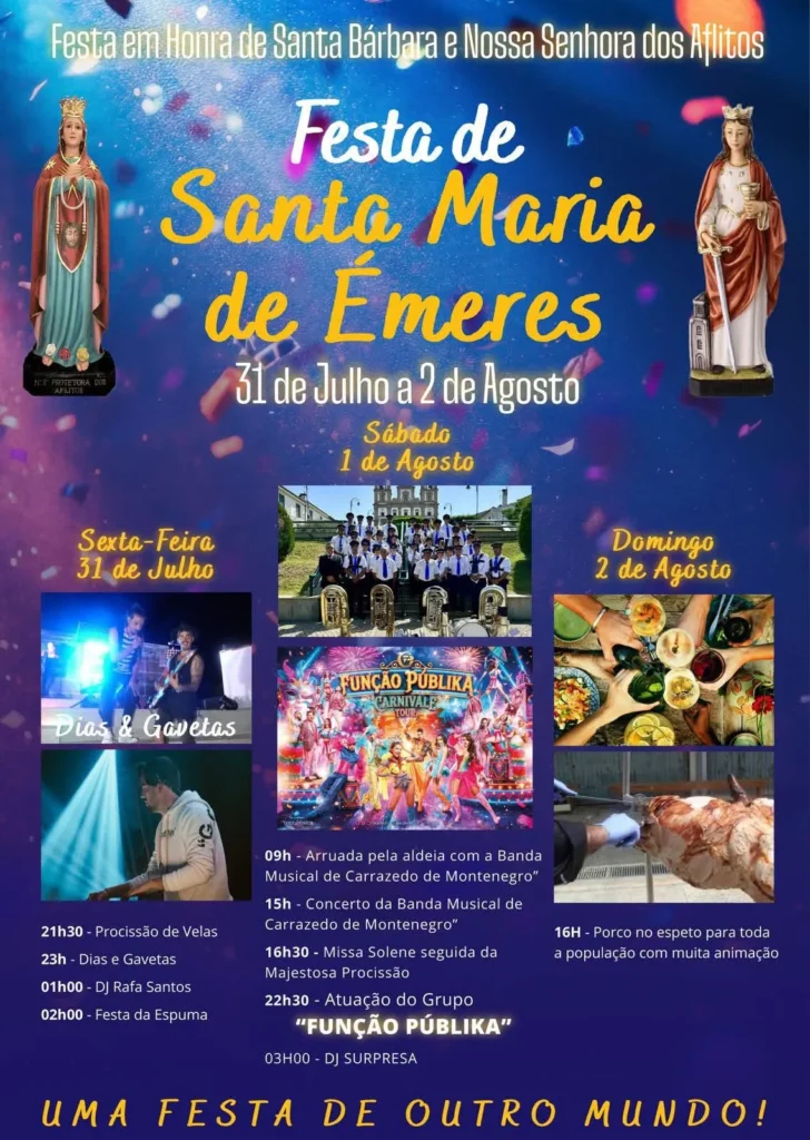Festas de Santa Maria de Émeres 2026