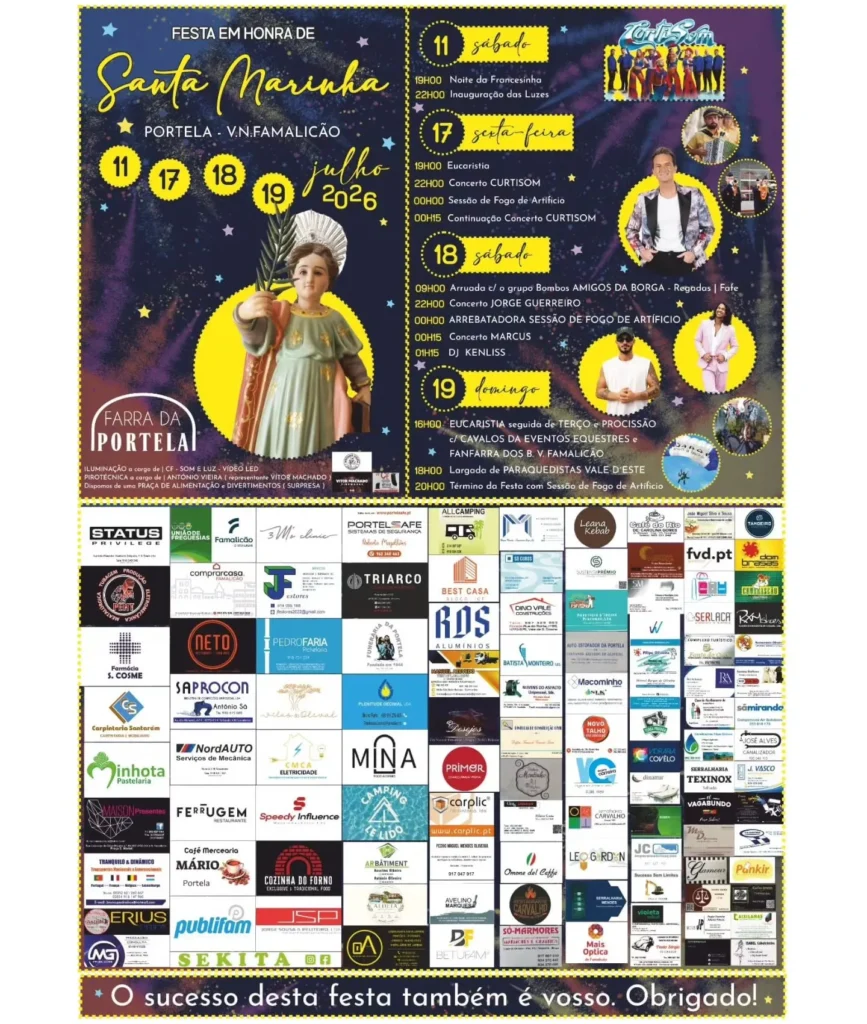 Festas de Portela, Vila Nova de Famalicão (Santa Marinha) 2026