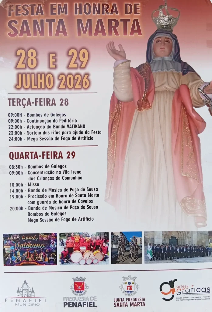 Festas de Santa Marta, Penafiel 2026