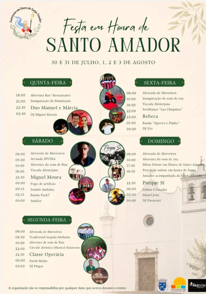 Festas de Santo Amador, Moura 2026