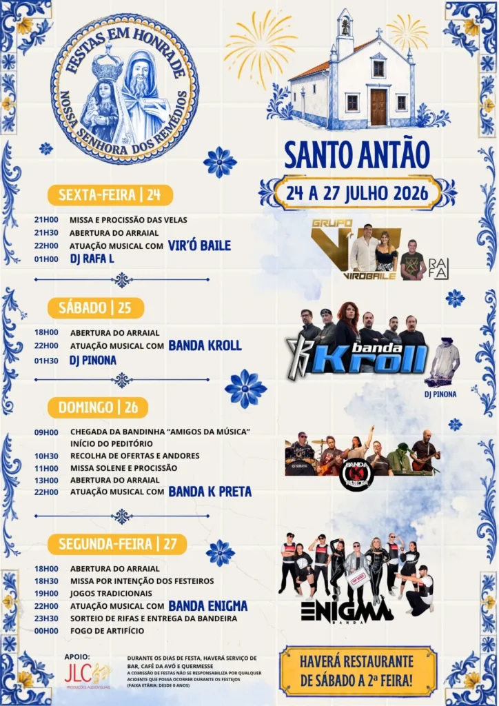 Festas de Santo Antão, Batalha (Senhora dos Remédios) 2026