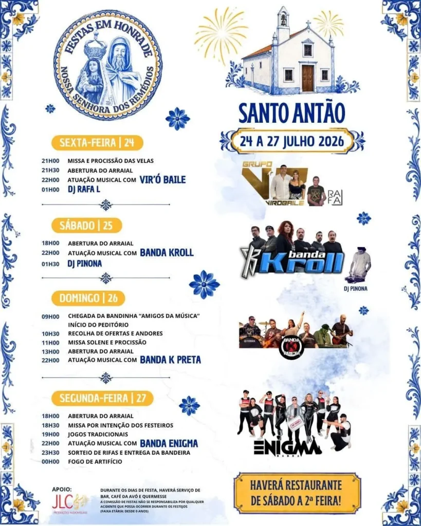 Festas de Santo Antão, Batalha (Senhora dos Remédios) 2026
