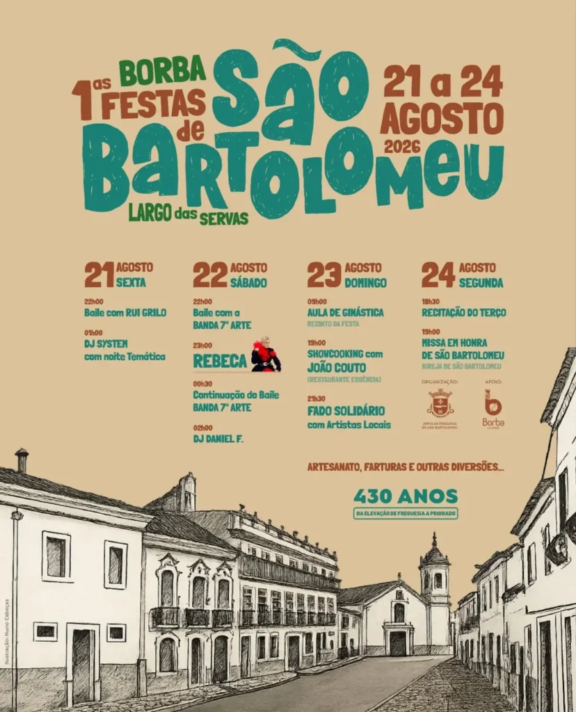Festas de São Bartolomeu, Borba 2026