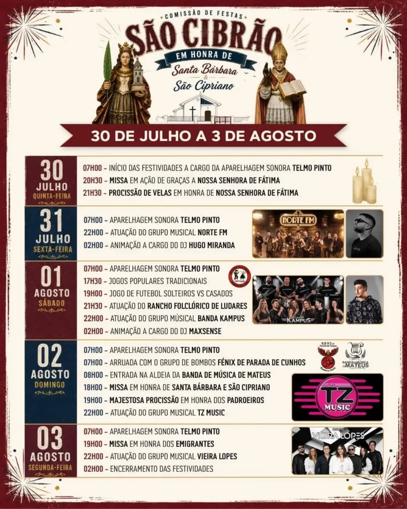 Festas de São Cibrão (Santa Bárbara) 2026