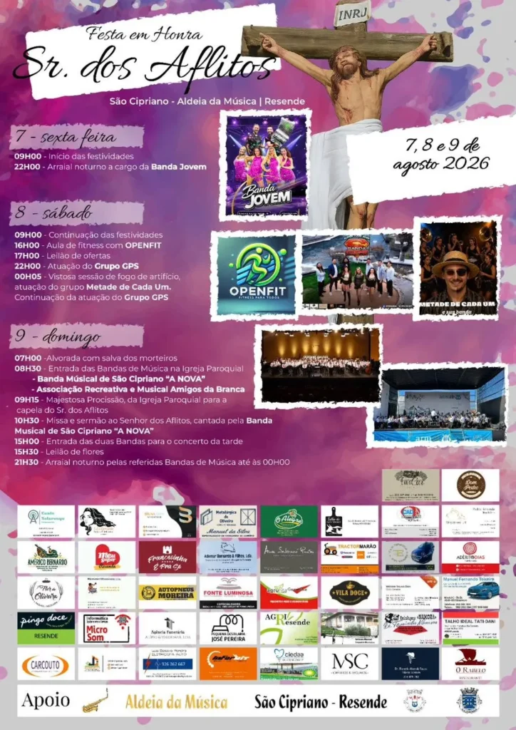Festas de São Cipriano, Resende (Senhor dos Aflitos) 2026