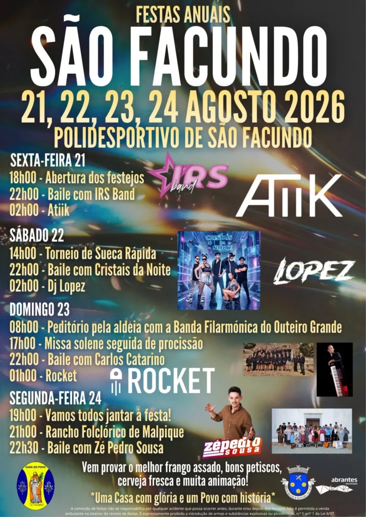 Festas de São Facundo, Abrantes 2026