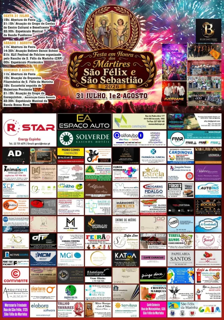 Festas de São Félix da Marinha 2026