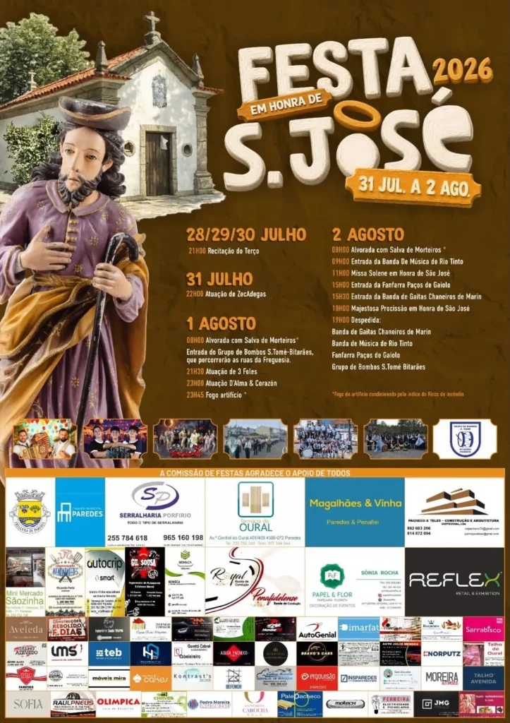 Festas de Paredes (São José) 2026
