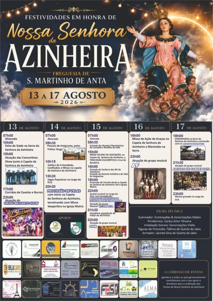 Festas de São Martinho de Anta (Senhora da Azinheira) 2026