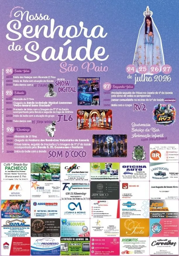Festas de São Paio, Gouveia (Senhora da Saúde) 2026