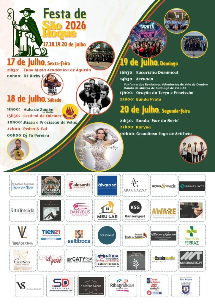 Festas de São Roque, Oliveira de Azeméis 2026