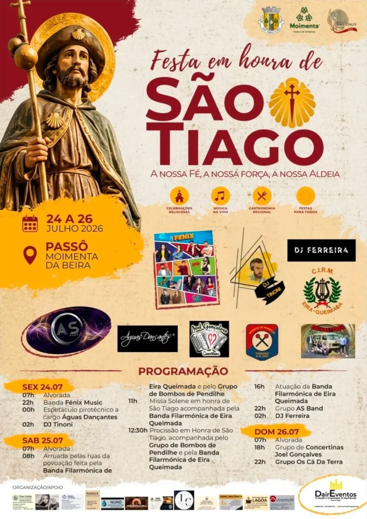 Festas de Passô, Moimenta da Beira (São Tiago) 2026