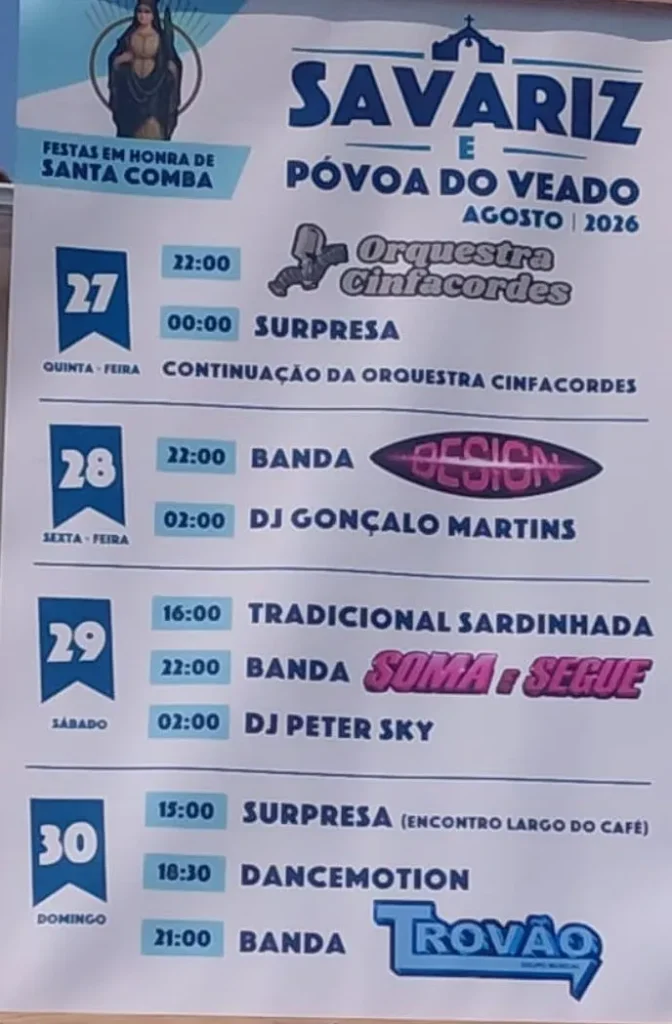 Festas de Savariz (Santa Comba) 2026