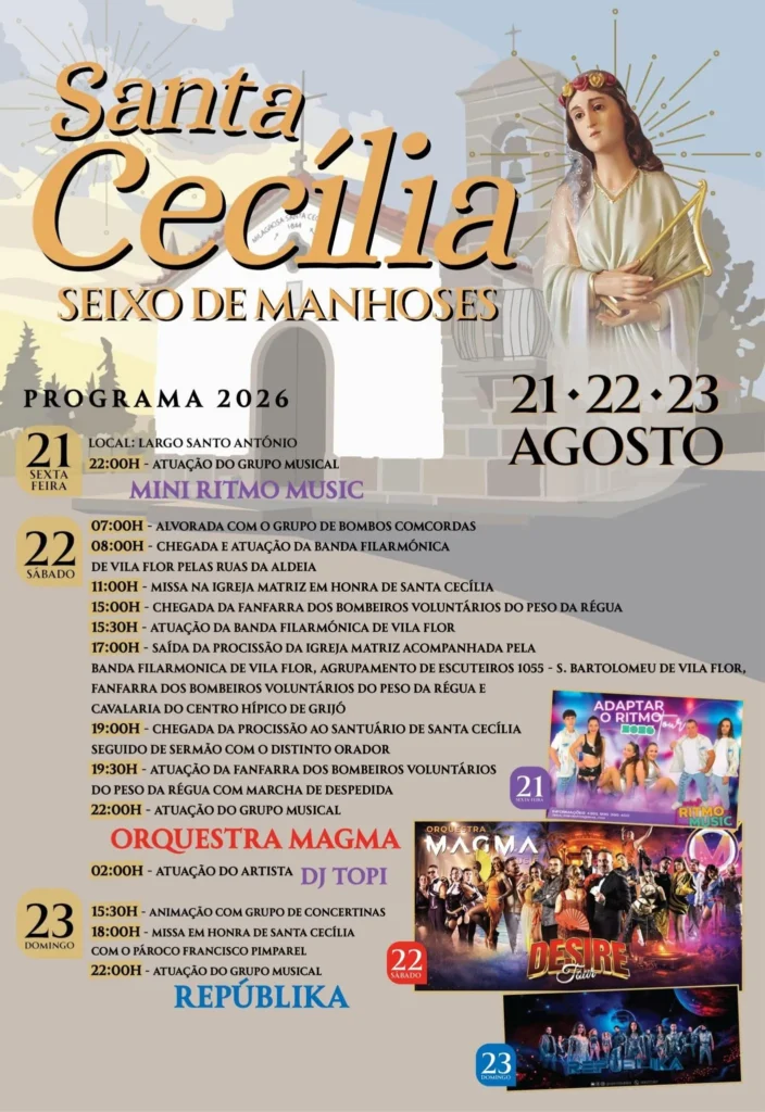 Festas de Seixo de Manhoses (Santa Cecília) 2026