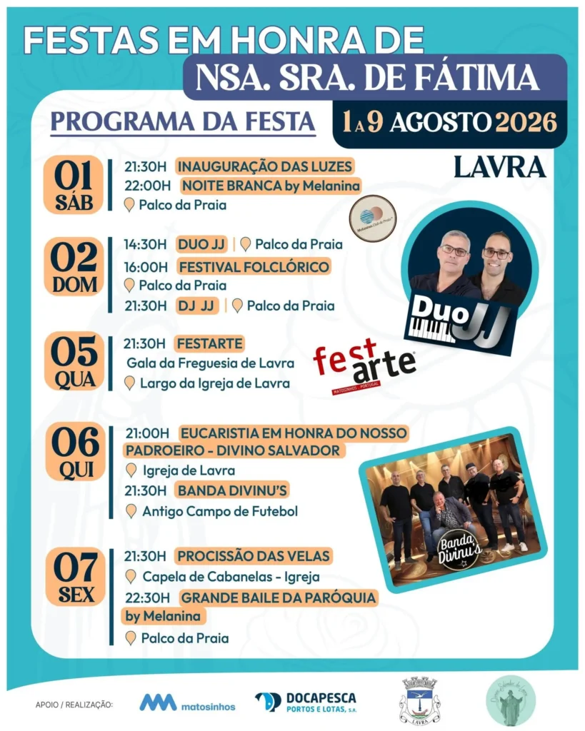 Festas de Lavra, Matosinhos (Senhora de Fátima) 2026